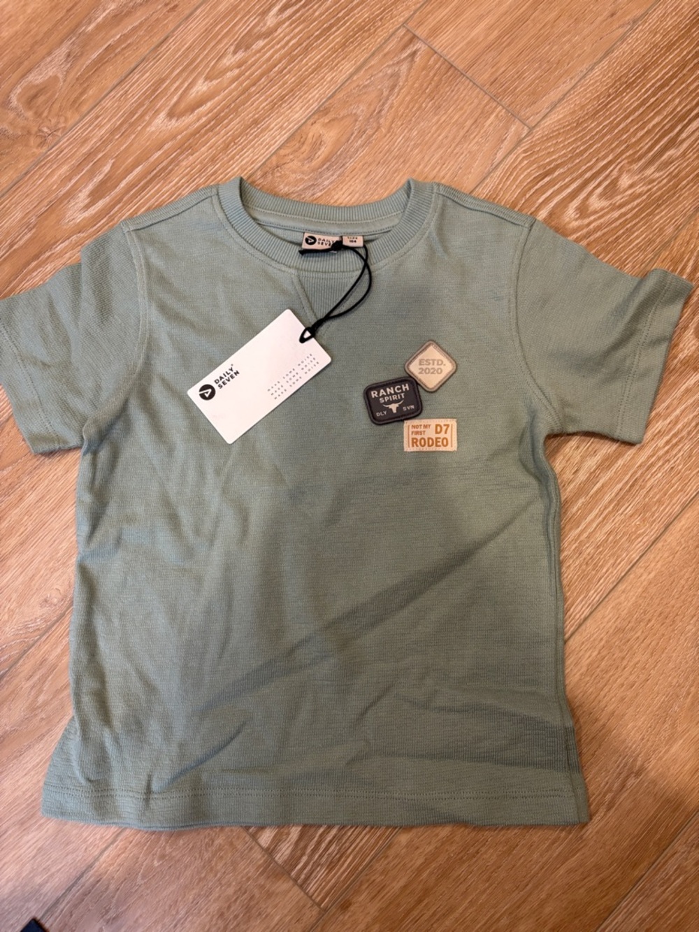 NWT Kids Ranch Spirit Short Sleeve Tee - Sage Green | 4T